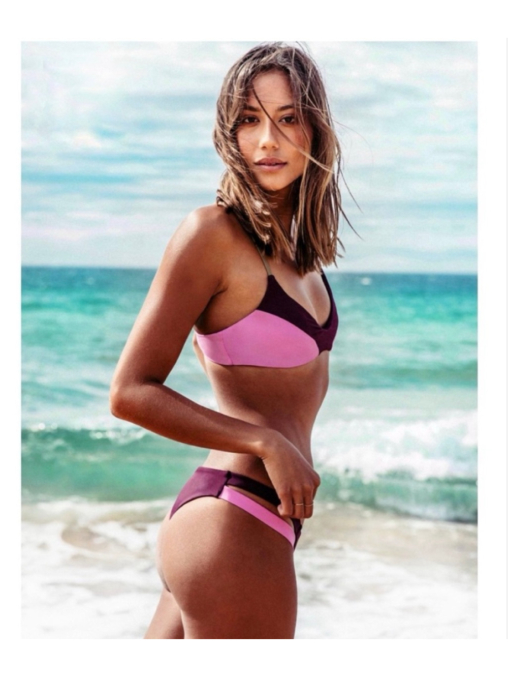 Women's Billabong Surf capsule trilet Bikini Top & Bottom Pink Purple